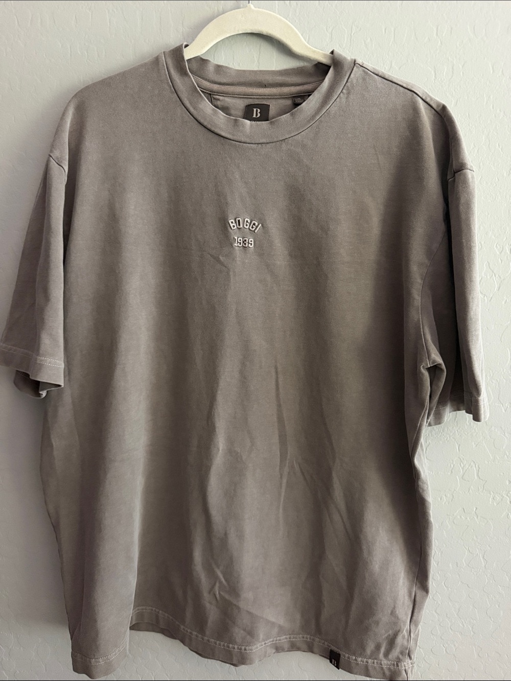 Boggi Milano Short-Sleeve Tee in Taupe XL
